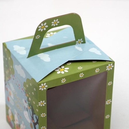 Easter box with the window "Easter rabbits", 15 x 15 x 18 cm-3