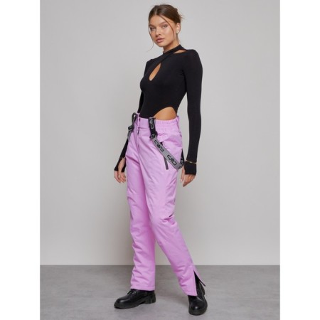 Semi -combinezone ski insulated female winter, size 50, pink color-16
