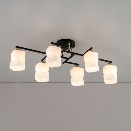 Citilux ceiling chandelier "Jerome" CL129265, 77.5x40x25.5 cm, 6x75W, E27, Black Color Black-6