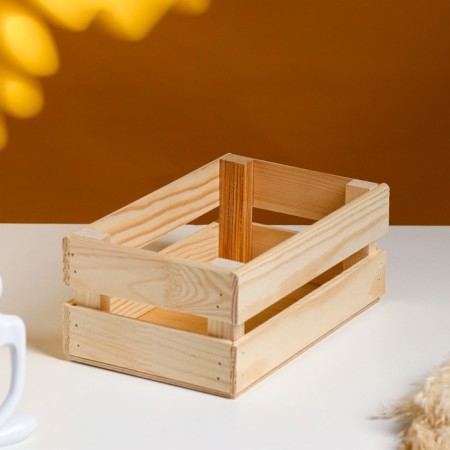 Wooden Kashpo 24.5 × 13.5 × 9 cm "Two Light", two -string, natural give beautifully-3