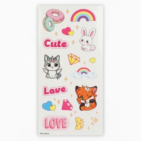 Set for creating acrylic key cards with stickers "for a girl"-11