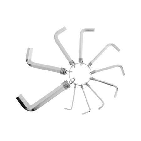 A set of keys to IMBUS SPARTA, 1.5–10 mm, 10 pcs, nickel, on the ring-1