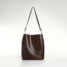 Women's bag on magnet Textura, average size, brown color