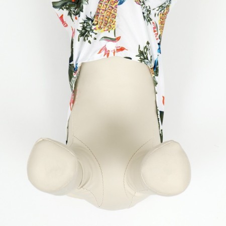 Dog shirt "Tropics", M (DS 26, OG 34, Osh 25 cm), White-4