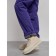 Warmed female trousers, size 42, purple color