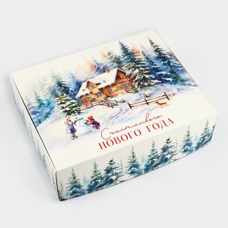 Folding box "Happy New Year", 31 x 24.5 x9 cm, New Year-1