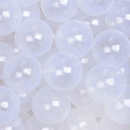 Balls for a dry pool with a pattern, ball diameter 7.5 cm, set 150 pieces, color transparent-4
