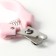 Small side claws with curly handles, a hole of 9 mm, pink