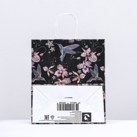 Paper package, craft 100 g/m2 25 x 22 x 12 cm "hummingbird"-1