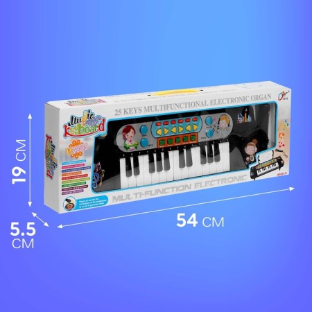 Synthesizer "Play and Sing", 25 keys, microphone, works from batteries-5