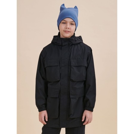 Windbreaker for boys, height 134 cm, black color