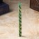 Candle-scruising "Stable income" with a laurel, Ivan-chime and patchouli oil, 16x1.2 cm, green