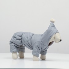 Zimovye jumpsuit for animals, fleece lining, 3xl (DS 36-38, Osh 36-37, OG 48-52), gray