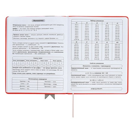 Universal diary for grades 1-11 Lenta, solid cover of artificial leather, applique, silkography, liesse, 48 sheets, red-7