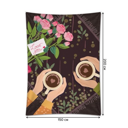 Decorative panel with photo printing "Date", vertical, size 150x200 cm-1