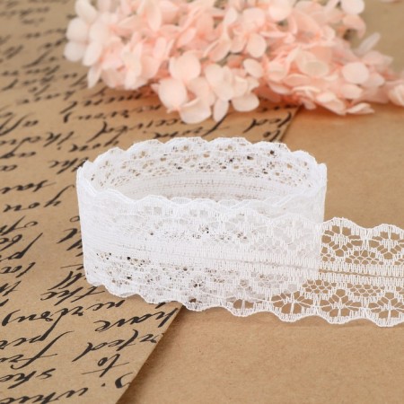 Capricon lace, 30 mm × 10 ± 1 m, white color-2