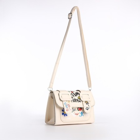 Bag Women's Messoriner, white color 18.5*13*8 cm-7