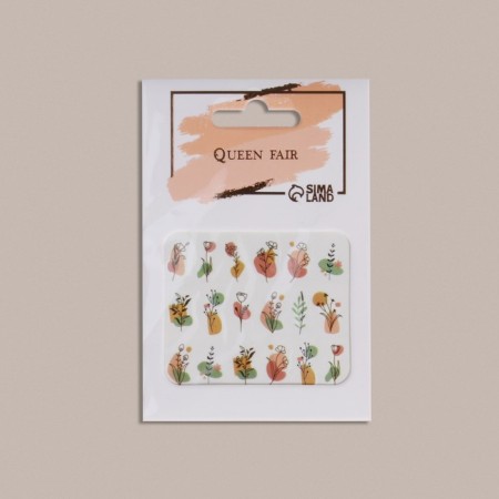 Slider - Nail Design "Summer Flowers", packing 6 pcs, multi -colored-1