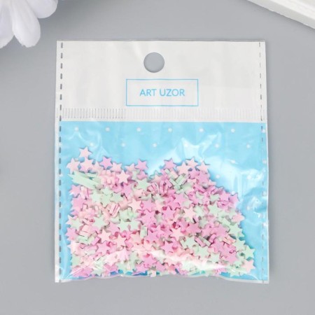 Decor for creativity Plastic "Stars" 10 g mix 0.5x0.5 cm-3