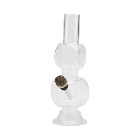 Bong for smoking, h-16 cm, "playing cube", acrylic, white