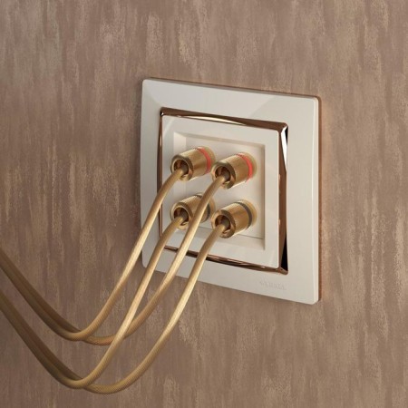 Frame for 1 post WL03-FRAME-01-IVORY-GD, color gold, ivory-2