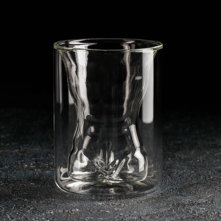 Glass glass with double walls Magistro "Male Figure", 200 ml-3