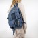 A backpack with a zipper, 3 outer pockets, blue color
