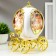 Photo frame plastic 9x7.5 cm Music "Carriage" White with gold 23x18x12.5 cm