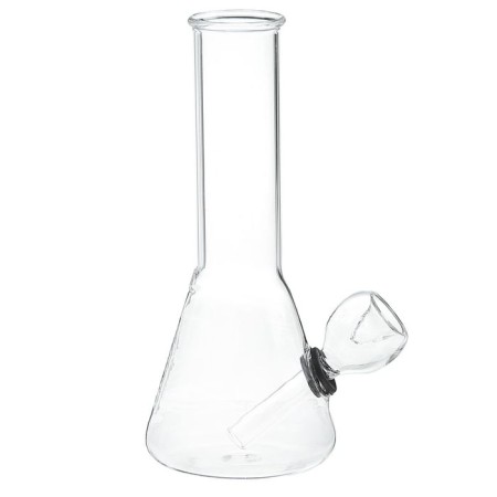 Bong, H-15 cm, "chemical flask", glass,