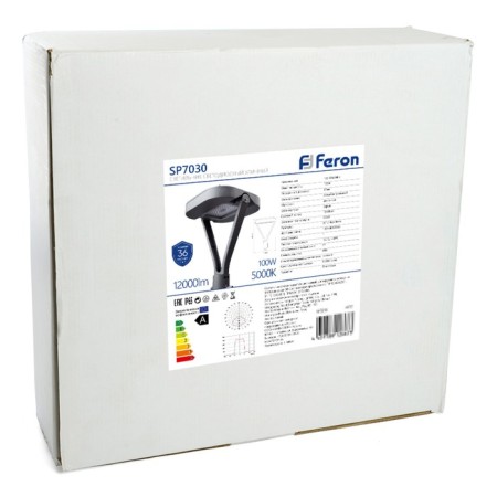Street Light Feron SP7030, IP65, 50 W, 301x74x441 mm, color gray color-10