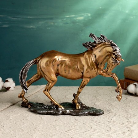 Figure "Horsemer Hackle" bronze, 35x27cm