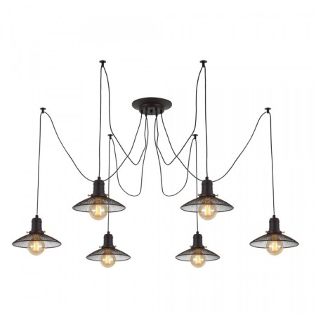 Suspended Citilux "Edison" CL451062, 6x75W, E27, Black Color-14