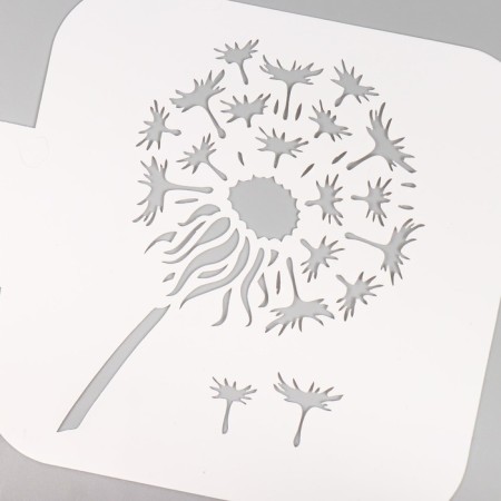 Plastic stencil "Dandelion", 9x9 cm-2