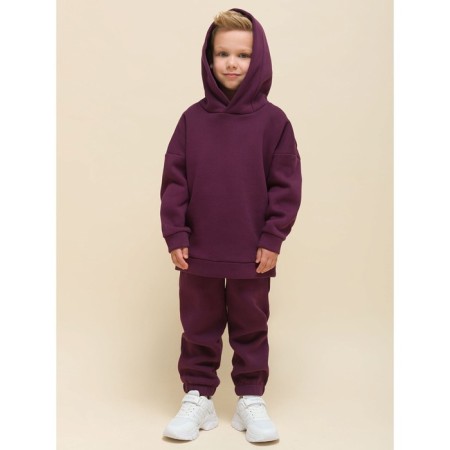 Children's sweatshirt, height 98 cm, burgundy color-10