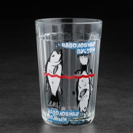 A glass faceted in gift packaging "optimal" fish, 250 ml-1