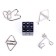 Metal puzzle "Secrets of the Community", a set of 5 pcs.