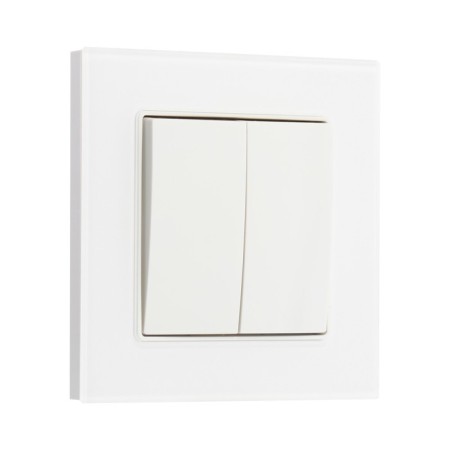 Silent Glossy Glass, 10 A, 2 keys, hidden, glass, white-1