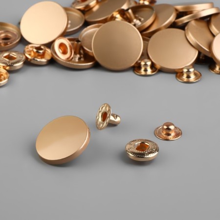 Installation button, alpha (S-shaped), d = 20 mm, golden matte color-1
