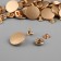 Installation button, alpha (S-shaped), d = 20 mm, golden matte color