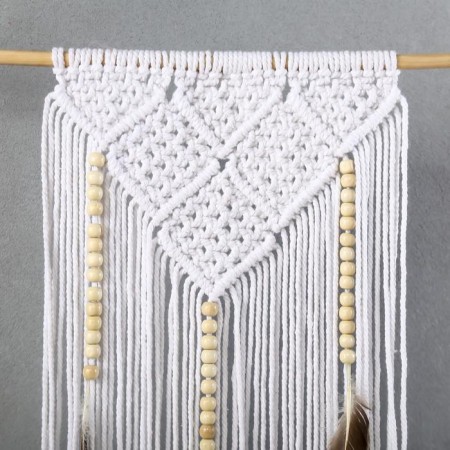 Dreams "Knitted Triangles" White 63x43 cm-1