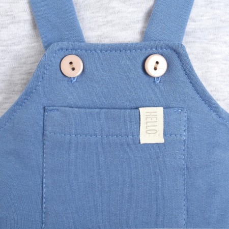 Set: T-shirt and overalls crumb I am Basic Line, height 86-92 cm, blue-8