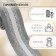 Belt belt 38mm*3 ± 0.1m Gray/white strip with lurex au