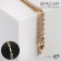 Bracelet with rhinestones "shine" thread with plates, white color in pink gold, l = 18 cm