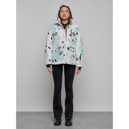 Ski jacket female, size 46, gray color-15