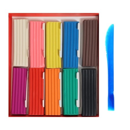 Plasticine 10 colors 200 g, gamma "cartoons", with stack, cardboard packaging 280017-1