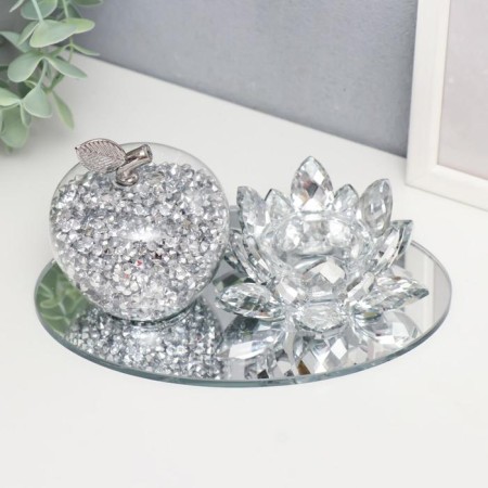 Souvenir glass "Lotus and apple on the mirror" 10.5x14x19 cm-2