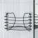 Corner shelf for a bathroom with a high side, 22.5 × 22.5 × 20.5 cm, black color is black