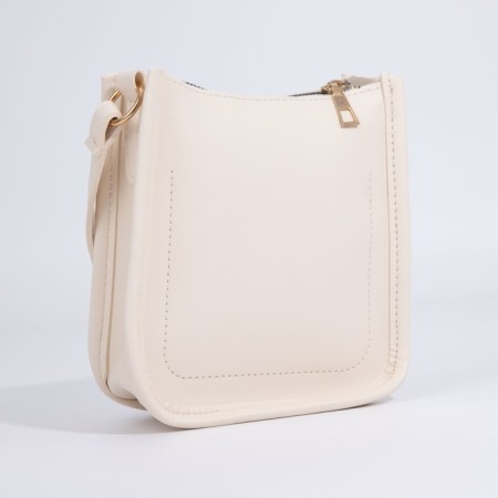 Bag Cross-Bodi with a zipper, white color-2
