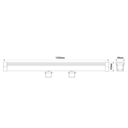 Feater LED Feron, LL-892, IP65, 18 W, 1000x48x40 mm, RGB glow-4