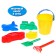 Set for playing in sand No. 110: bucket, 4 molds for sand, robberies